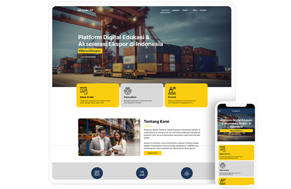 Website for export digital education community